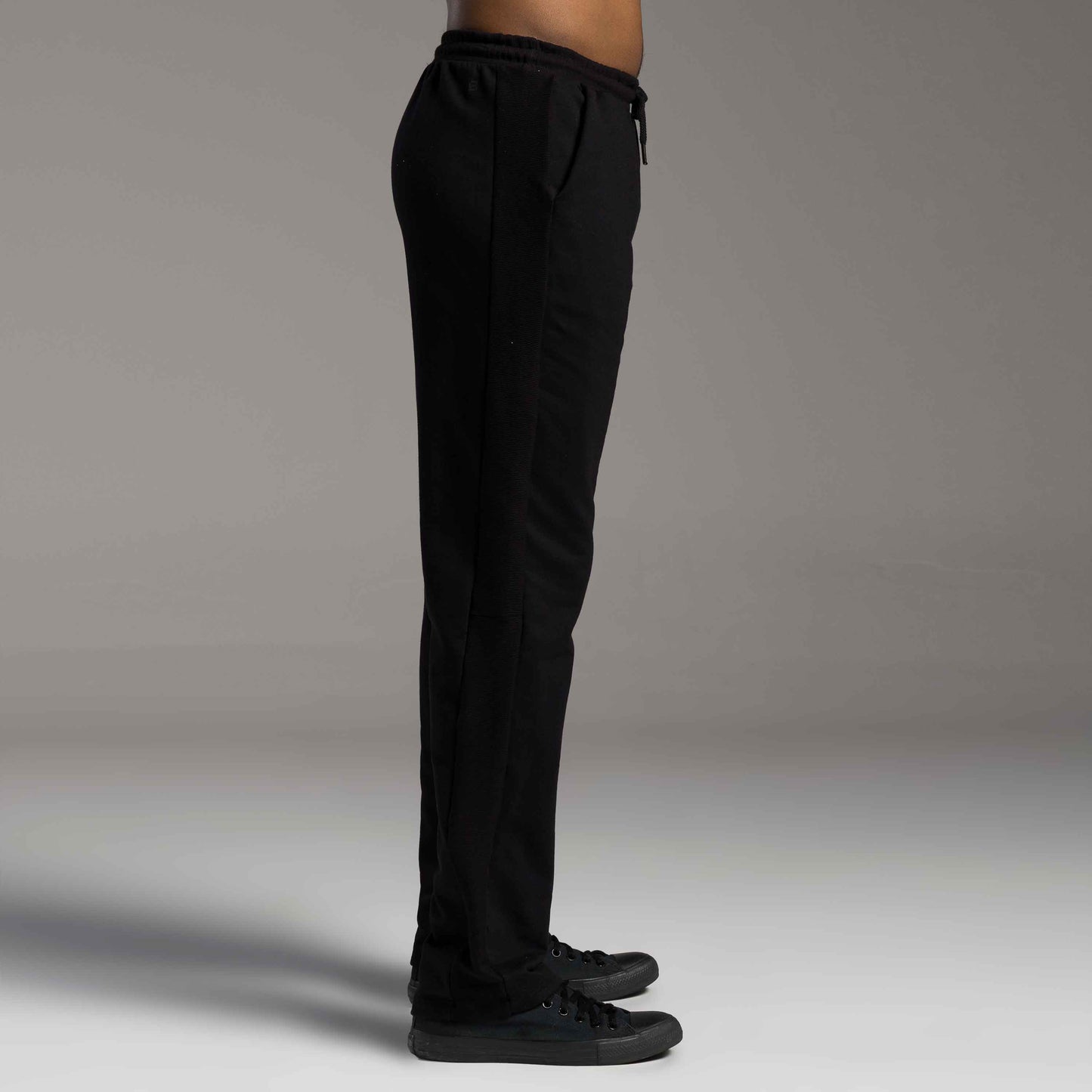 Calça Tech Impermeável Moletom Recorte - Preto