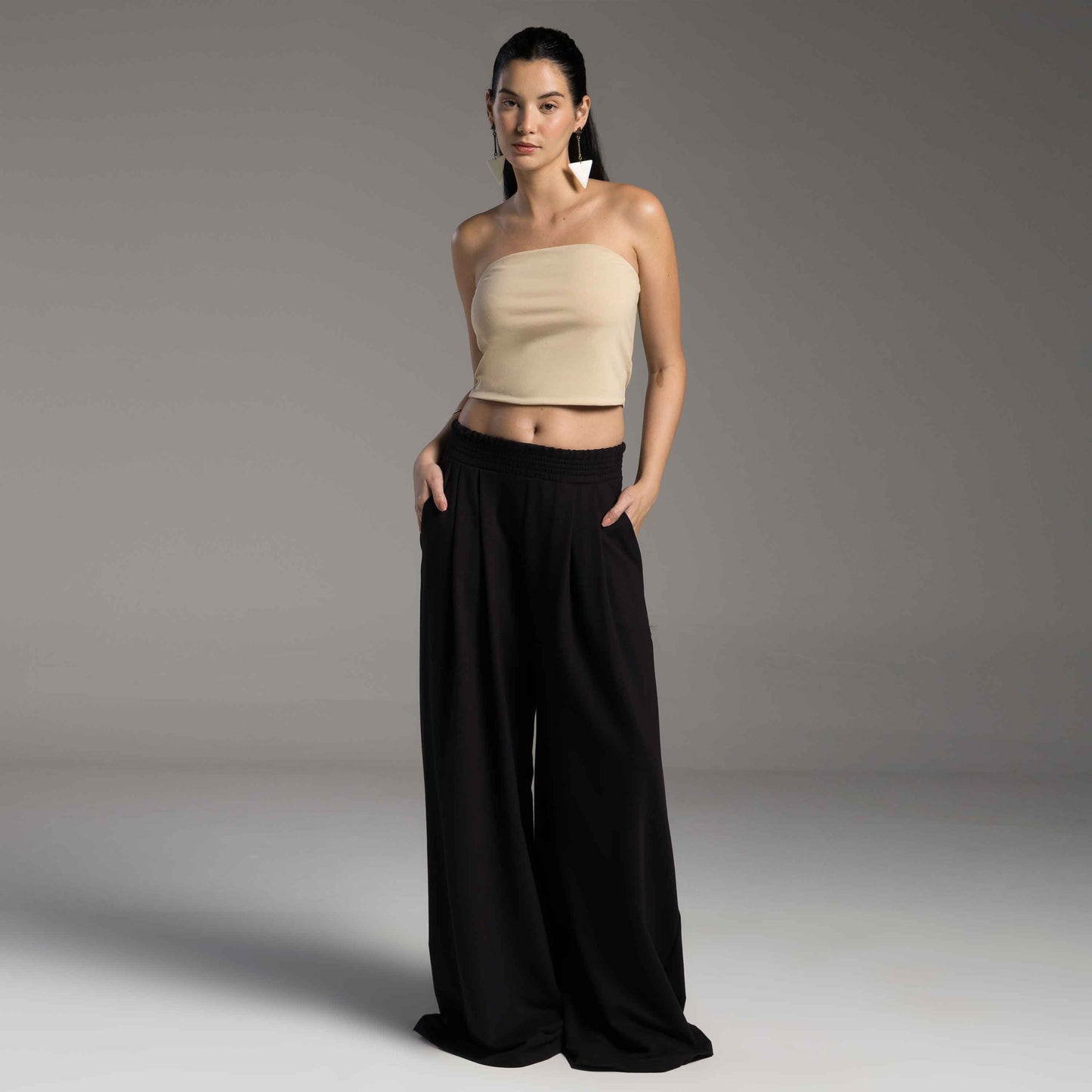 Calça Pantalona Tech Impermeável Feminina - Preto