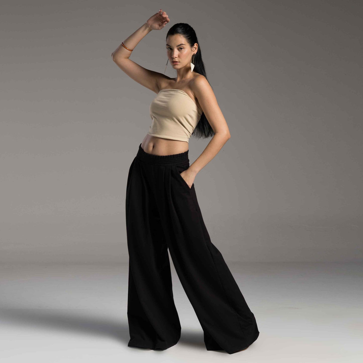 Calça Pantalona Tech Impermeável Feminina - Preto