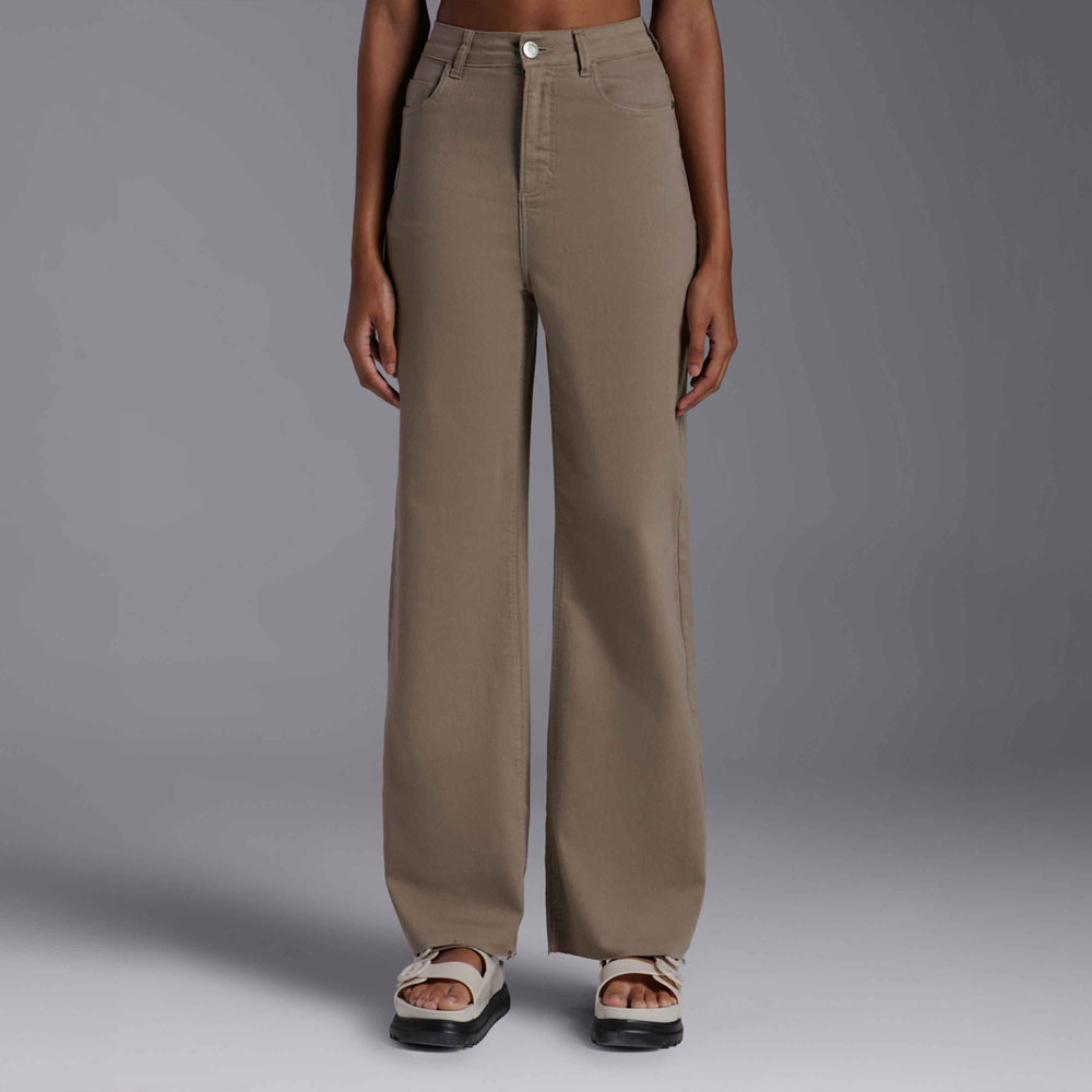 Calça Wide Tech Flex Feminina - Verde Orvalho