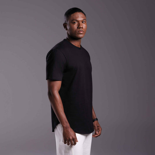 Tech T-Shirt Cotton Anti Odor Barra Arredondada Masculina - Preto