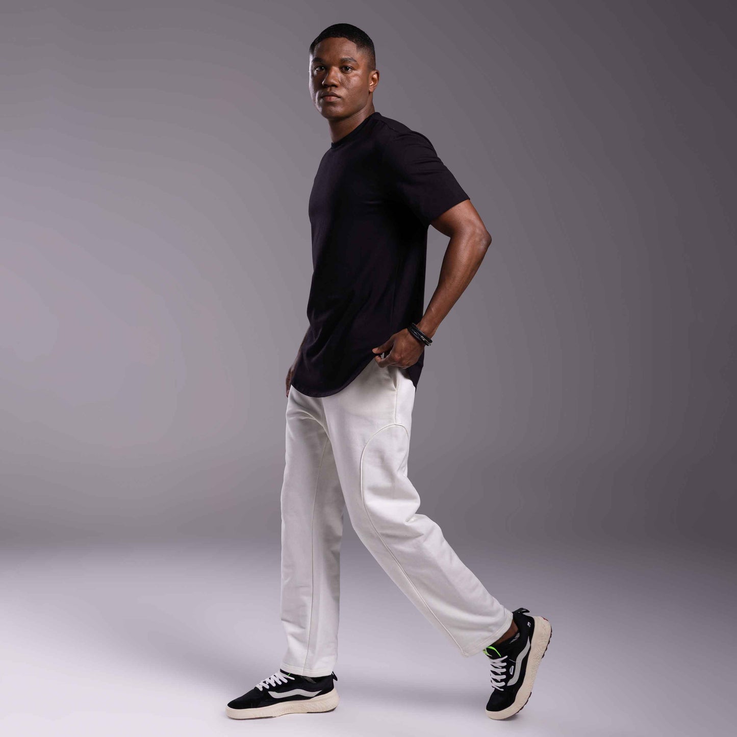 Tech T-Shirt Cotton Anti Odor Barra Arredondada Masculina - Preto