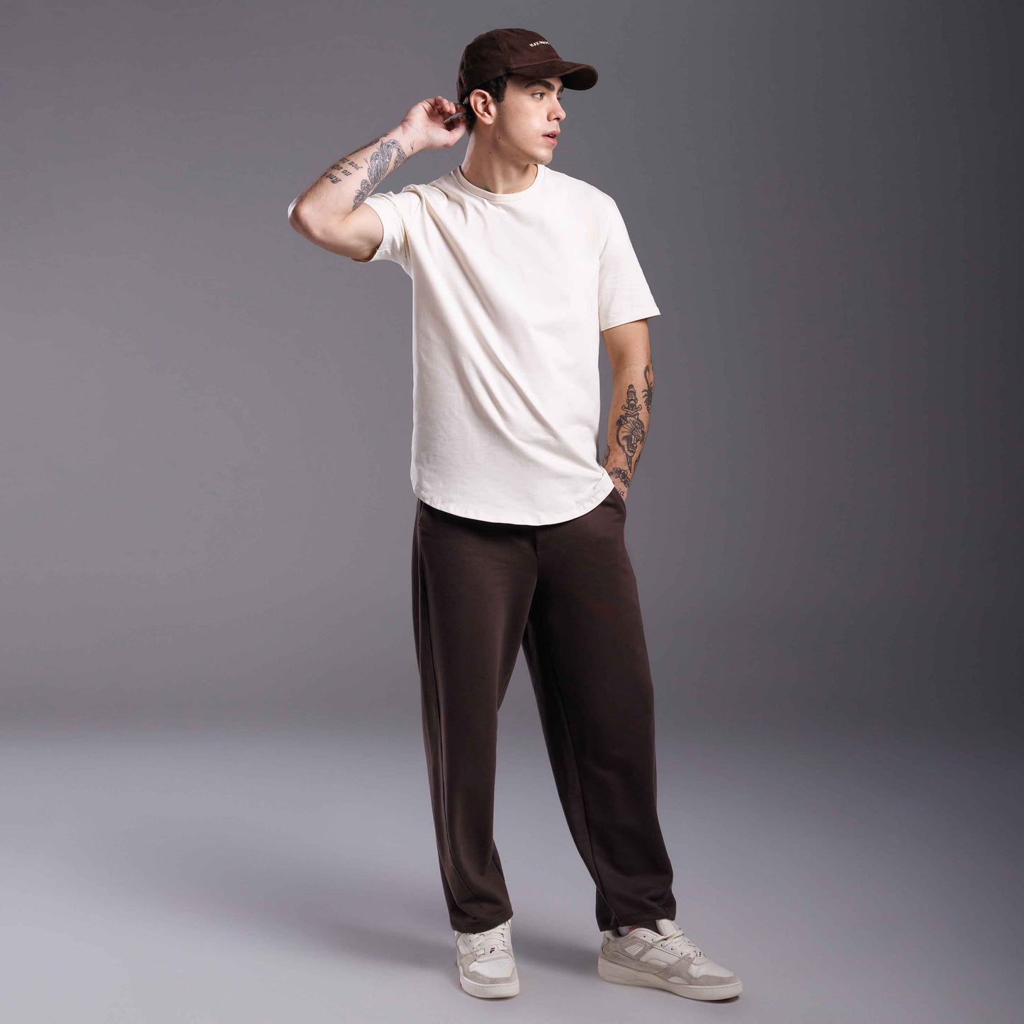 Tech T-Shirt Cotton Anti Odor Barra Arredondada Masculina - Off Vanilla