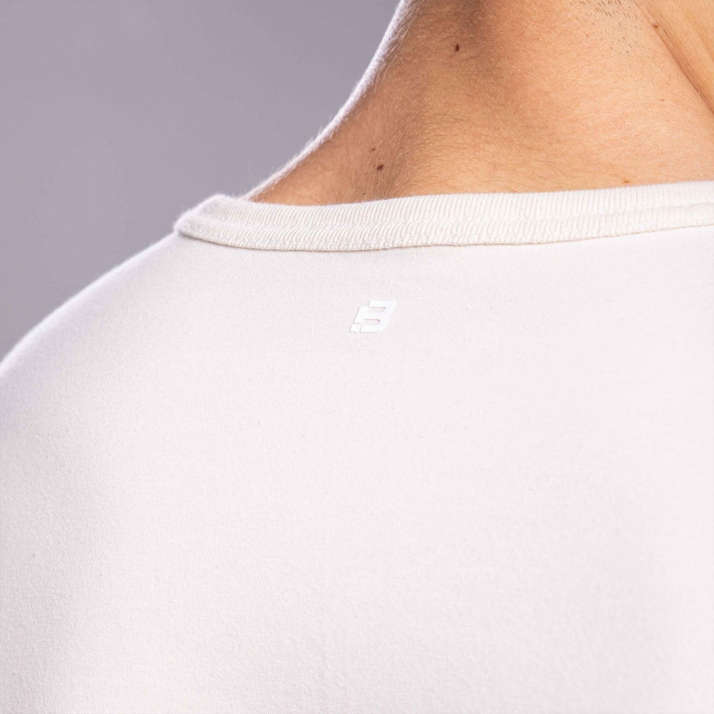 Tech T-Shirt Cotton Anti Odor Barra Arredondada Masculina - Off Vanilla