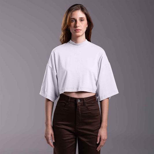 Tech T-Shit Cotton Anti Odor Boxy Feminina - Branco