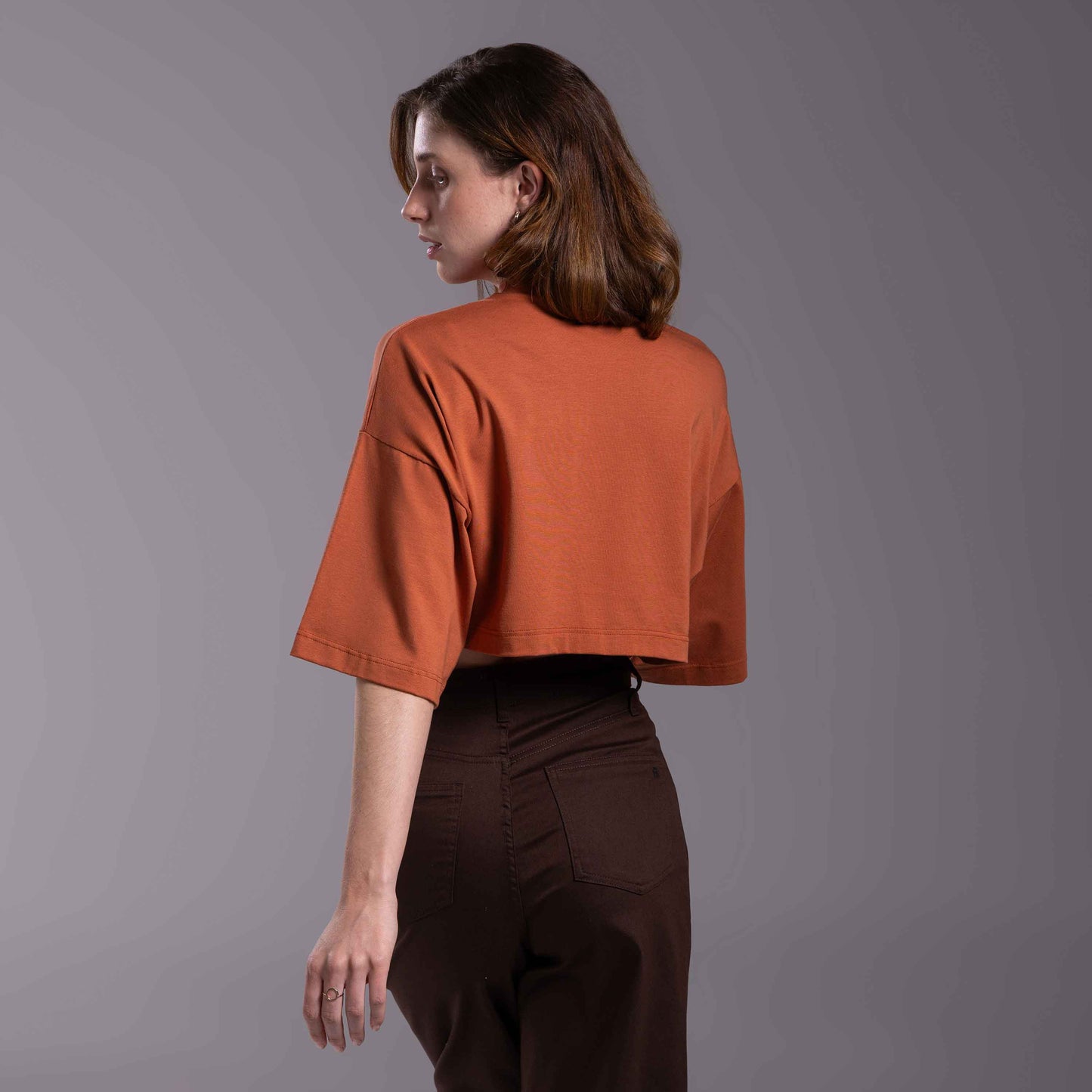 Tech T-Shit Cotton Anti Odor Boxy Feminina - Ferrugem