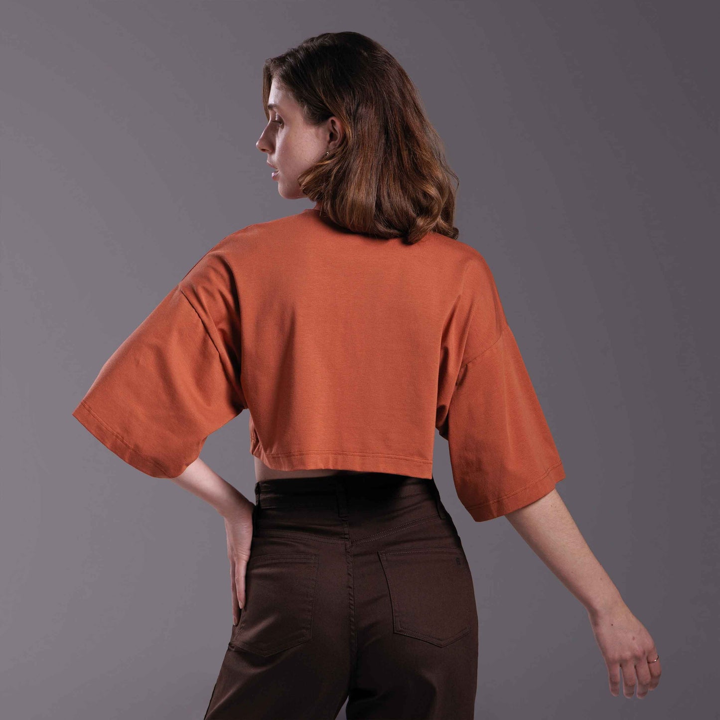 Tech T-Shit Cotton Anti Odor Boxy Feminina - Ferrugem