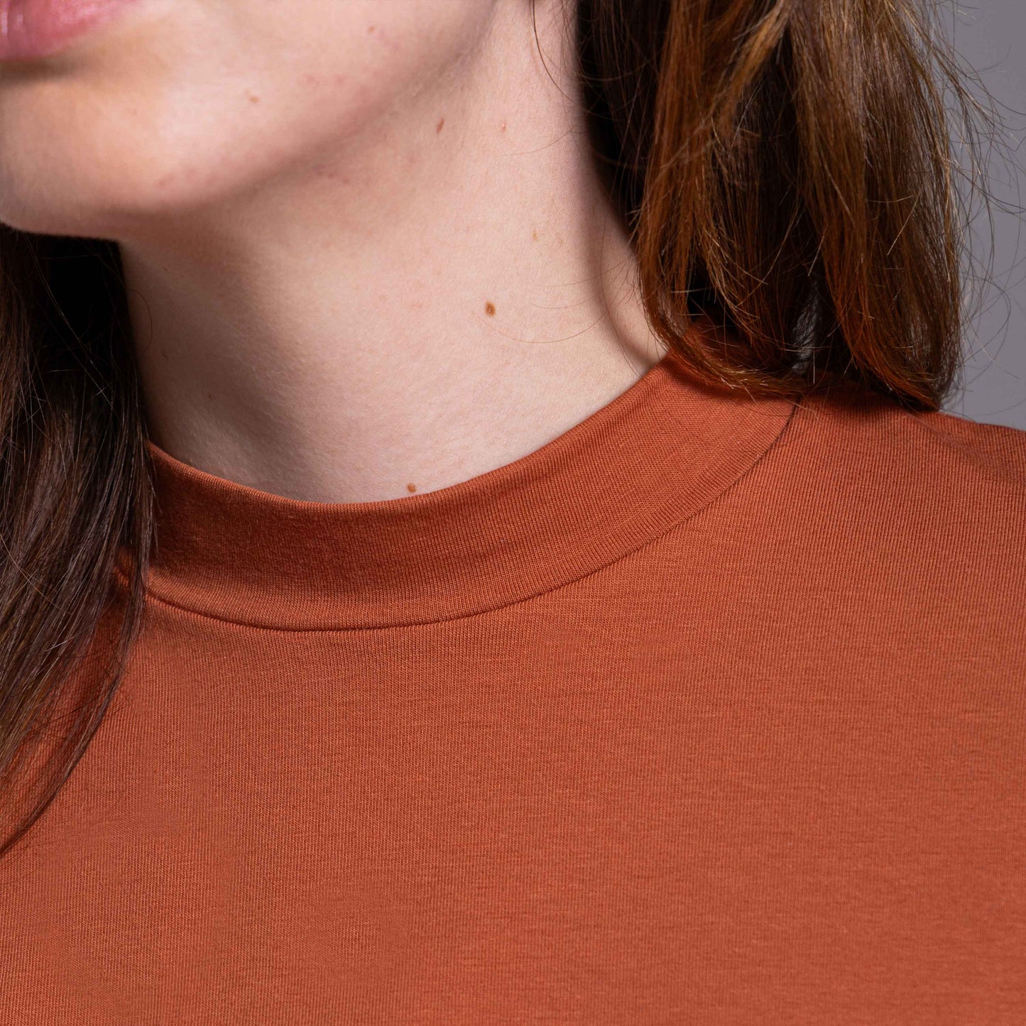 Tech T-Shit Cotton Anti Odor Boxy Feminina - Ferrugem