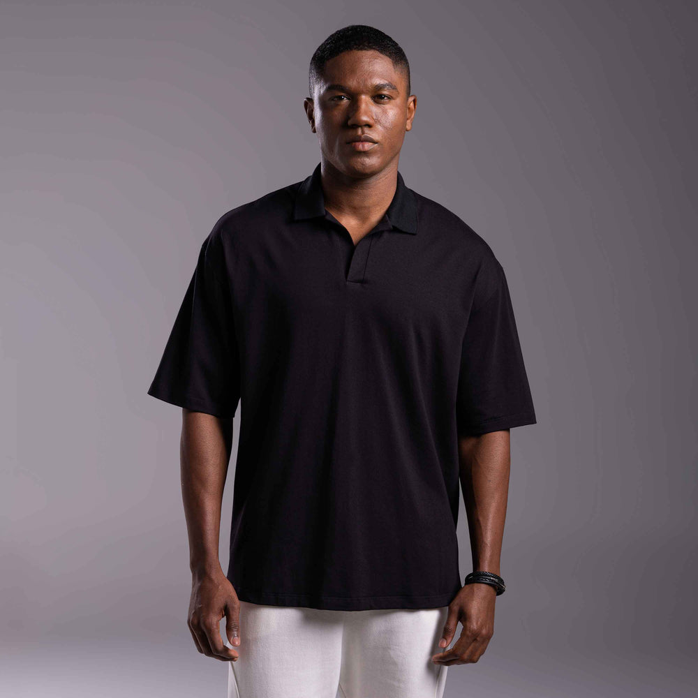 Polo Cotton Tech Anti Odor Masculina - Preto