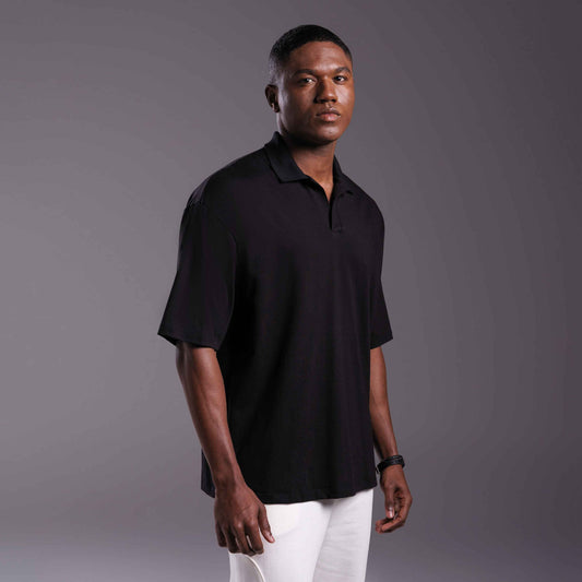 Polo Cotton Tech Anti Odor Masculina - Preto