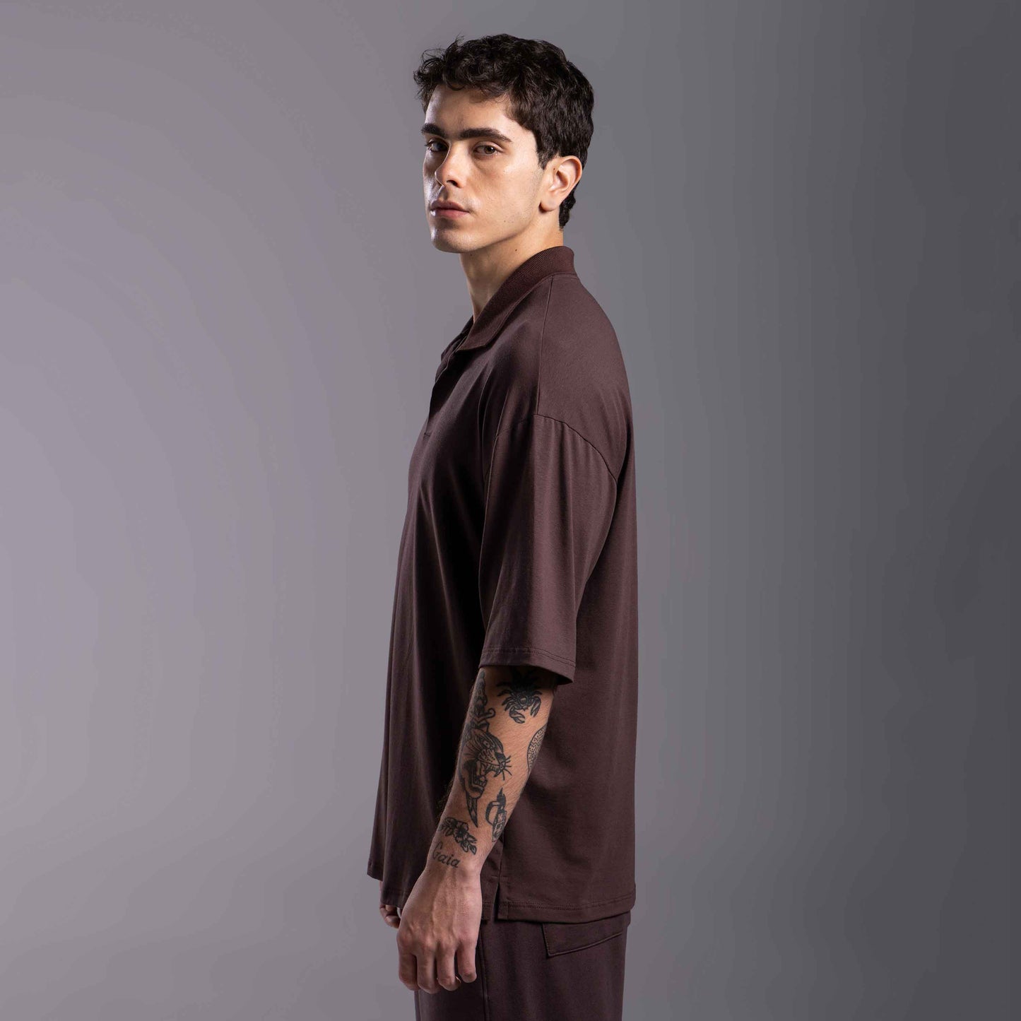 Polo Cotton Tech Anti Odor Masculina - Marrom