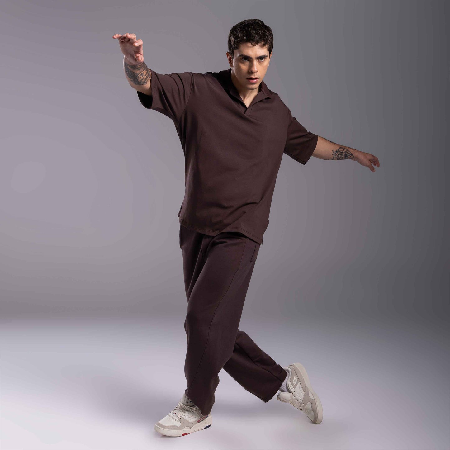 Polo Cotton Tech Anti Odor Masculina - Marrom