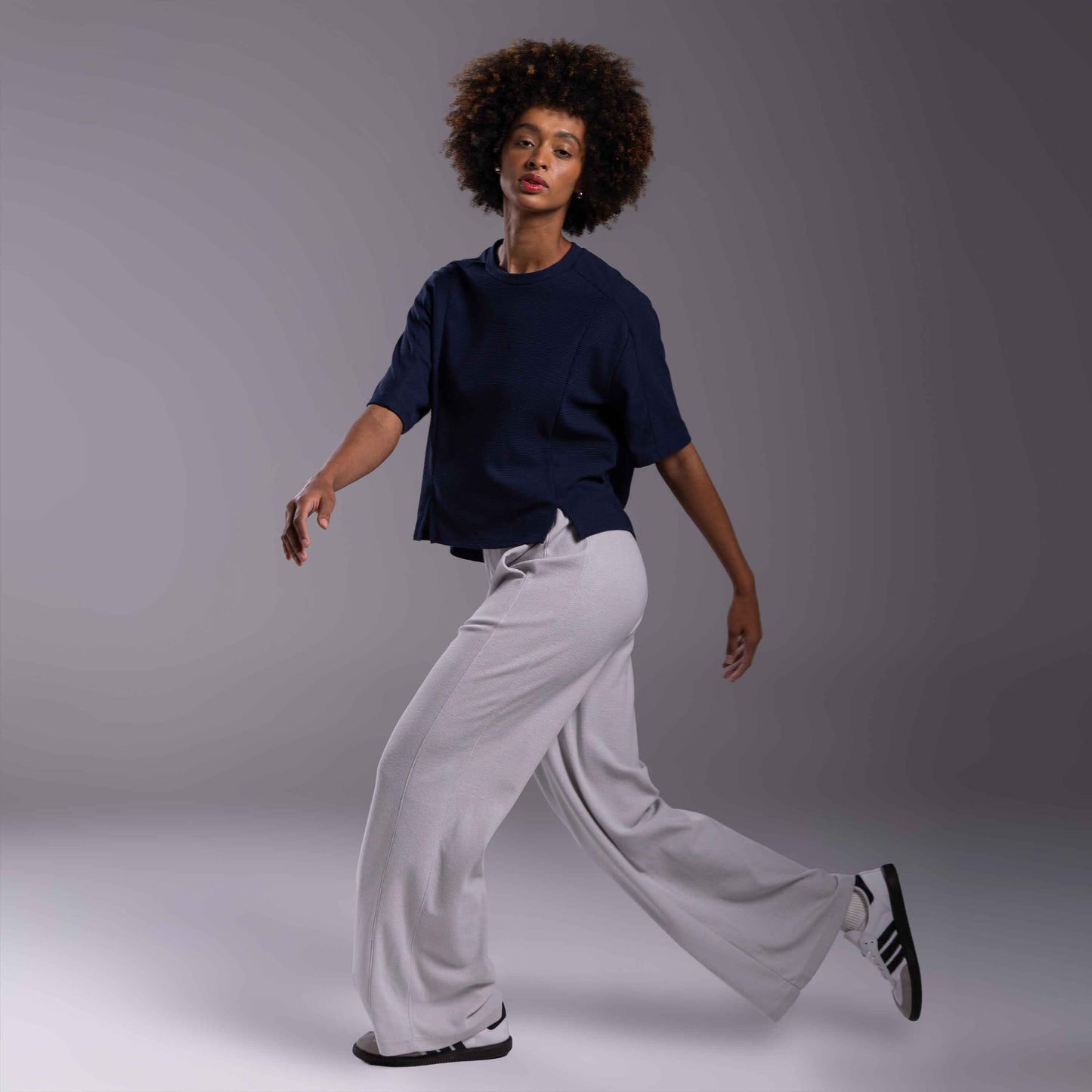 Tech T-Shirt Textura Anti Odor Feminina - Azul Marinho