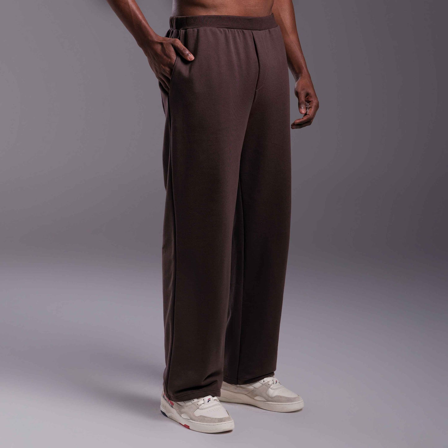 Calça Reta Moletom Tech NoLiquid Masculina - Marrom