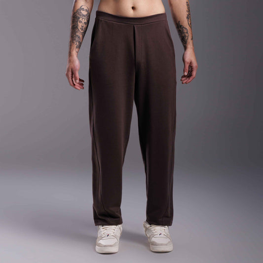 Calça Barrel Moletom Tech NoLiquid Masculina - Marrom