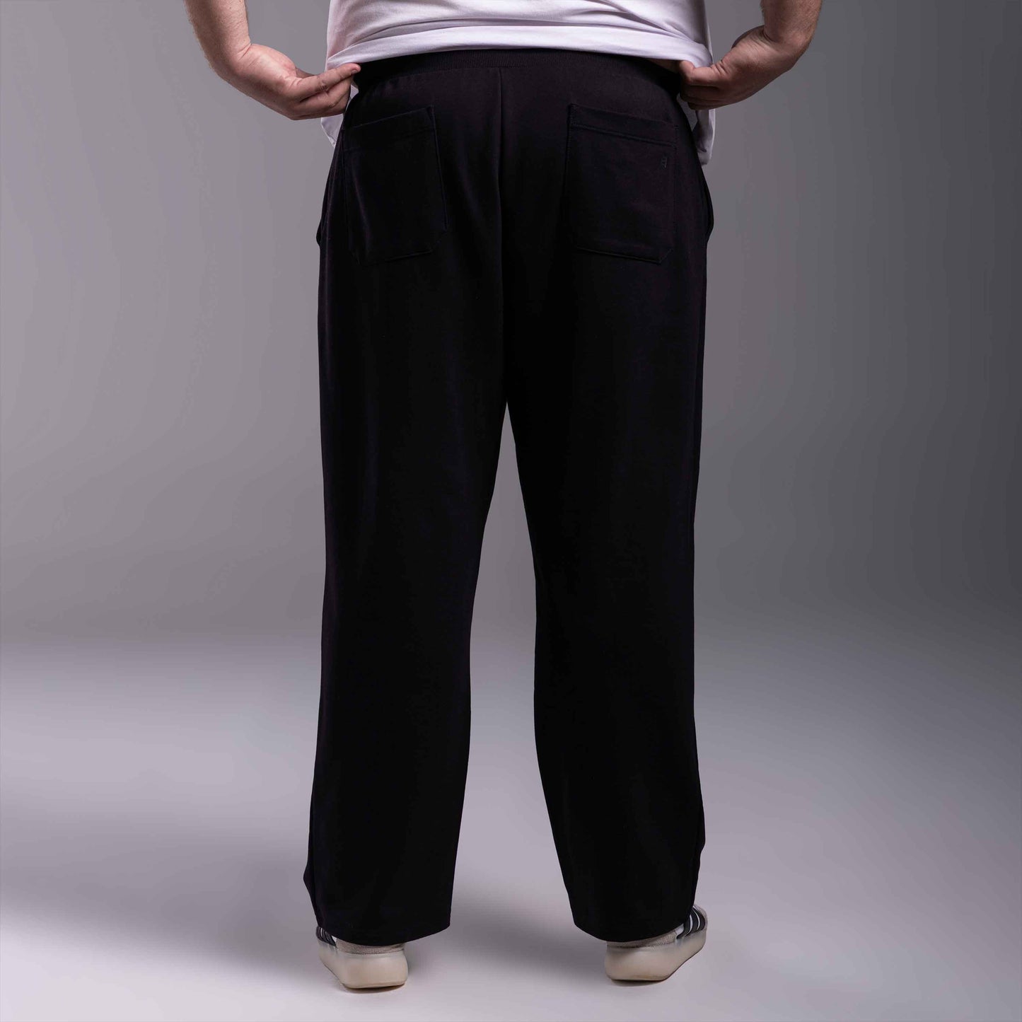 Calça Reta Moletom Tech Impermeável Plus Masculina - Preto