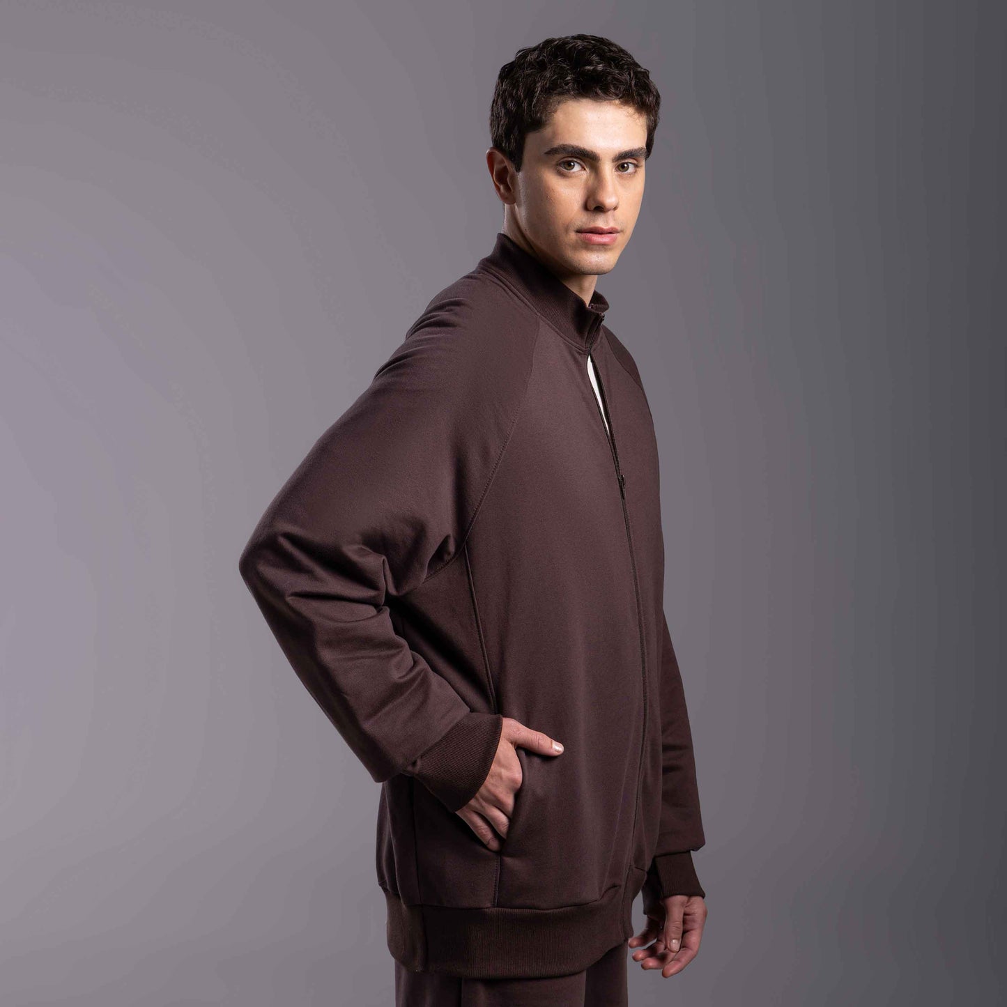 Jaqueta Moletom Tech NoLiquid Masculino - Marrom