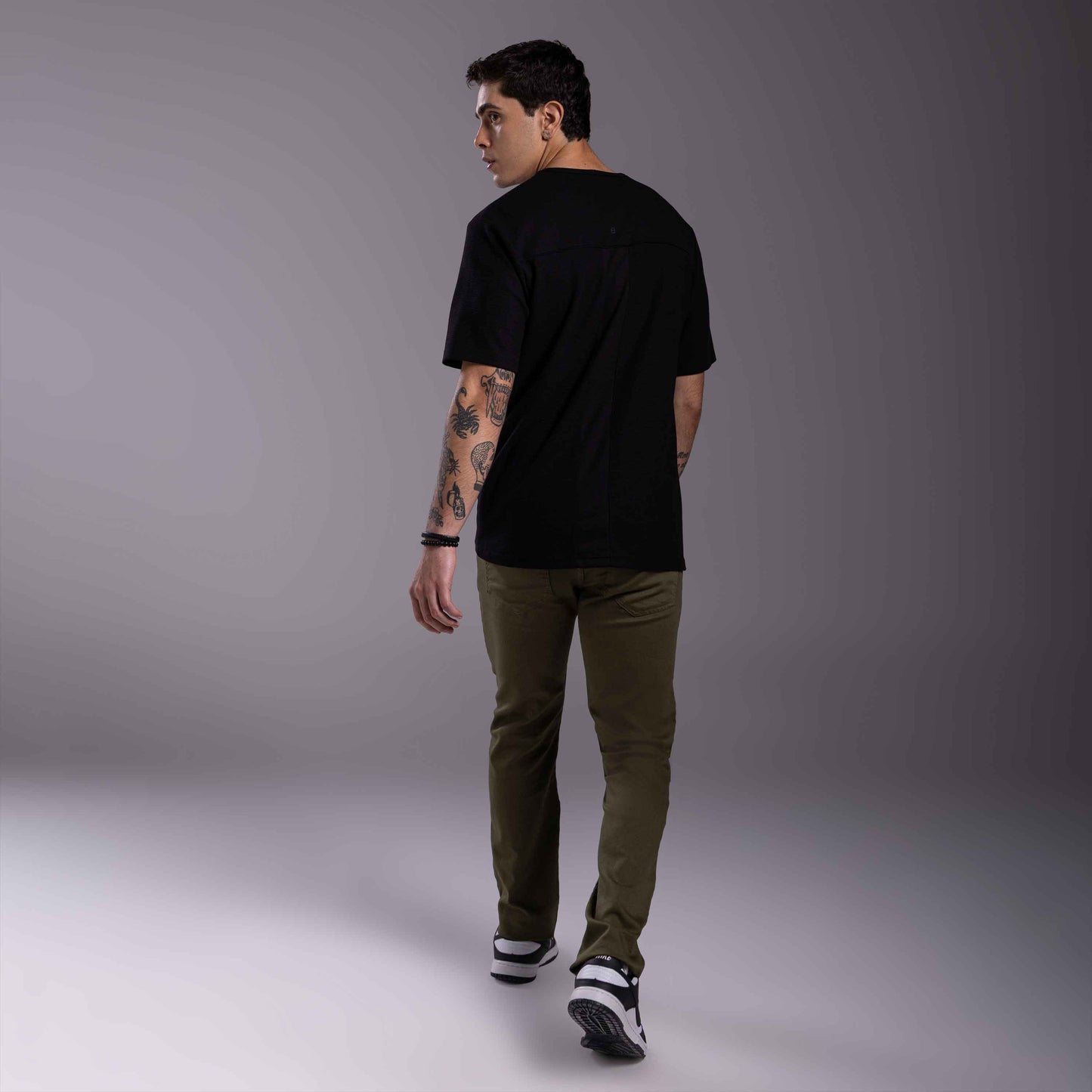 Tech T-Shirt Textura Anti Odor Masculina - Preto