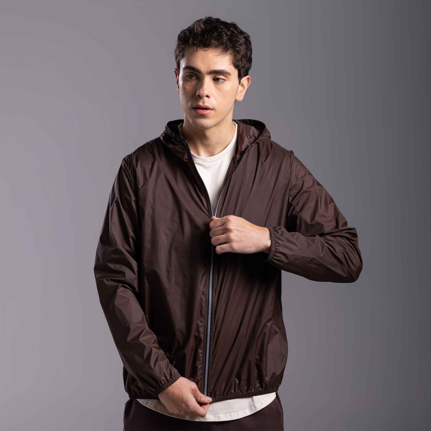 Jaqueta Corta Vento Masculina - Marrom