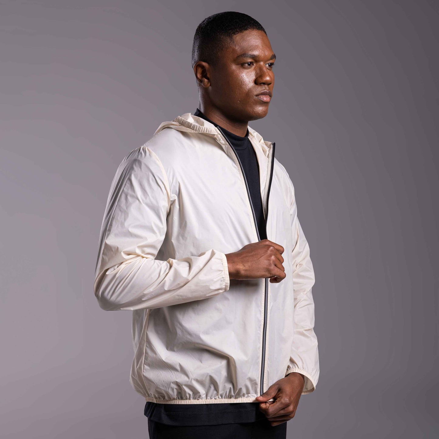 Jaqueta Corta Vento Masculina - Off Vanilla