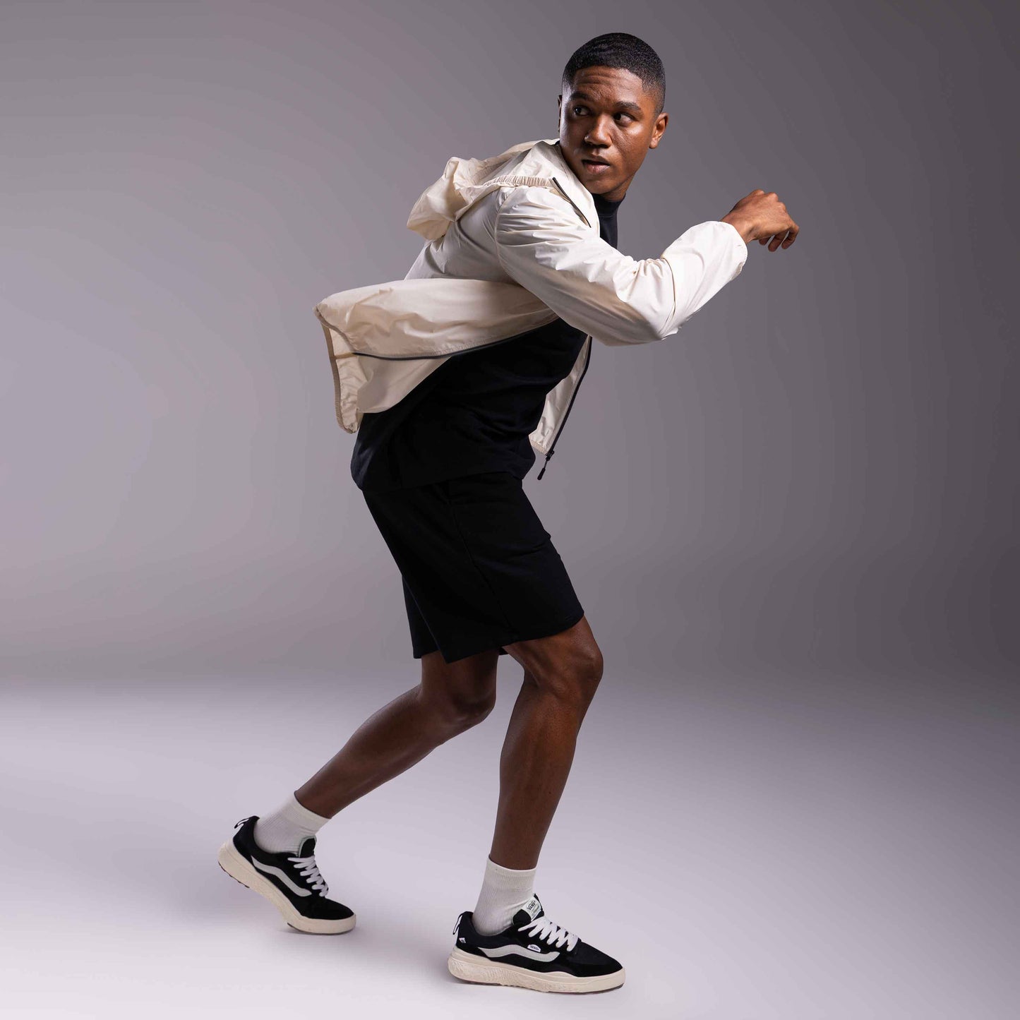 Jaqueta Corta Vento Masculina - Off Vanilla