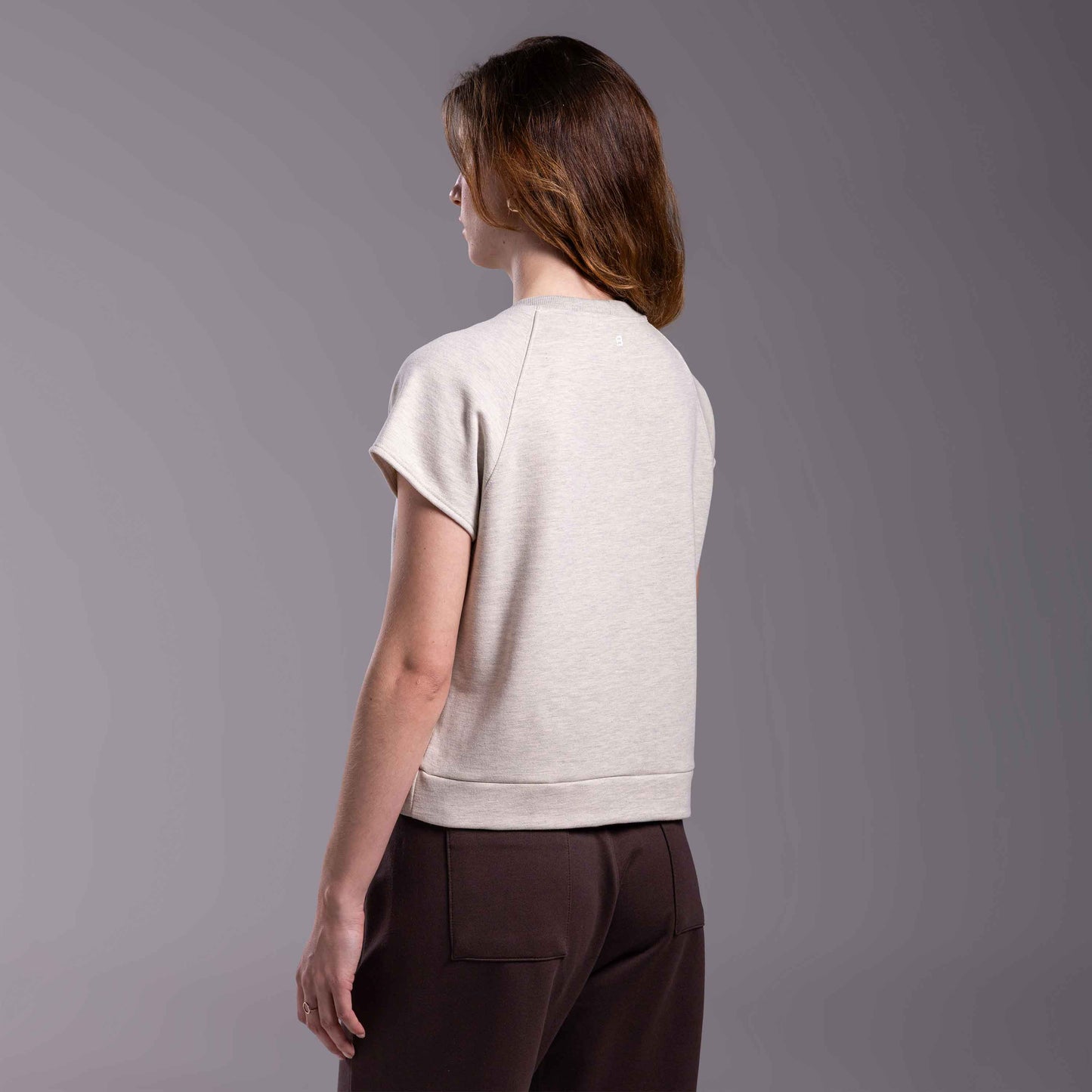 Tech T-Shirt Moletom Stretch NoLiquid Feminina - Vanilla Mescla