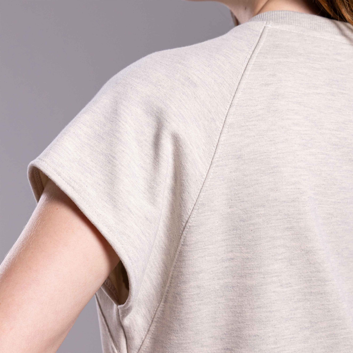 Tech T-Shirt Moletom Stretch NoLiquid Feminina - Vanilla Mescla