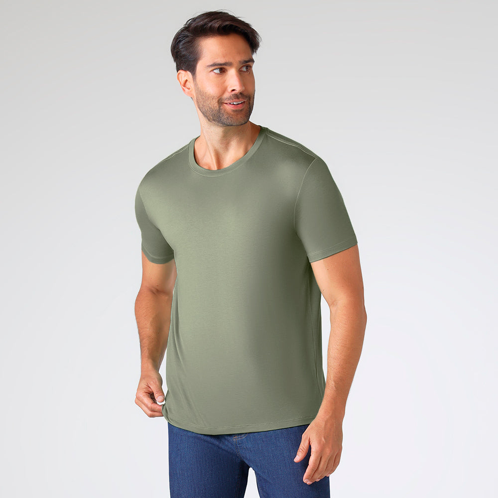 Tech T-Shirt Modal Premium Masculina | Basico.com - Verde Militar
