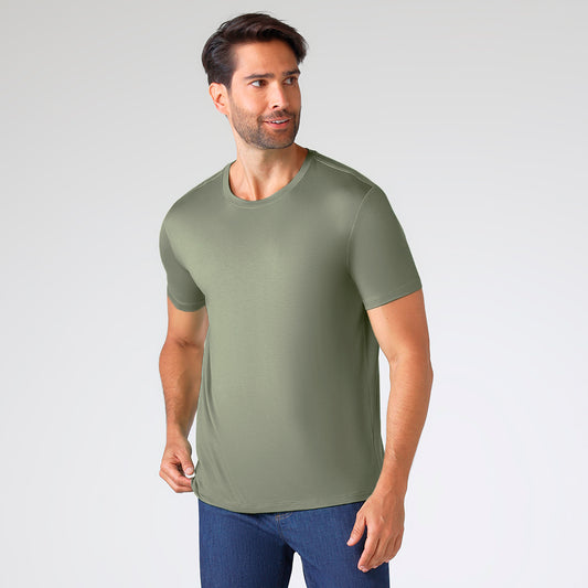 Tech T-Shirt Modal Premium Masculina | Basico.com - Verde Militar
