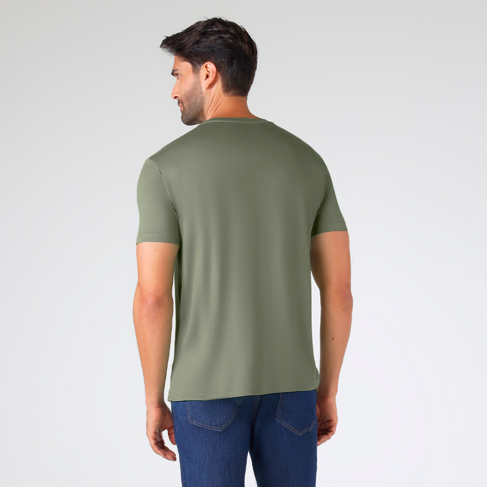 Tech T-Shirt Modal Premium Masculina | Basico.com - Verde Militar