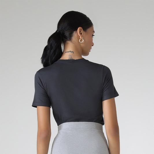 Tech T-Shirt Modal Premium Feminina | Basico.com - Cinza Escuro