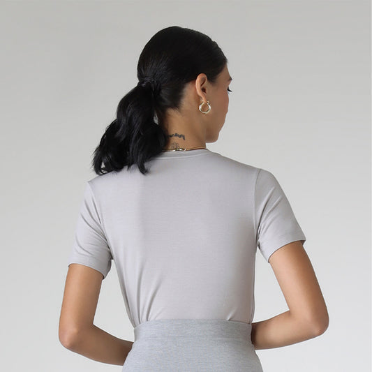 Tech T-Shirt Modal Premium Feminina | Basico.com - Cinza Claro