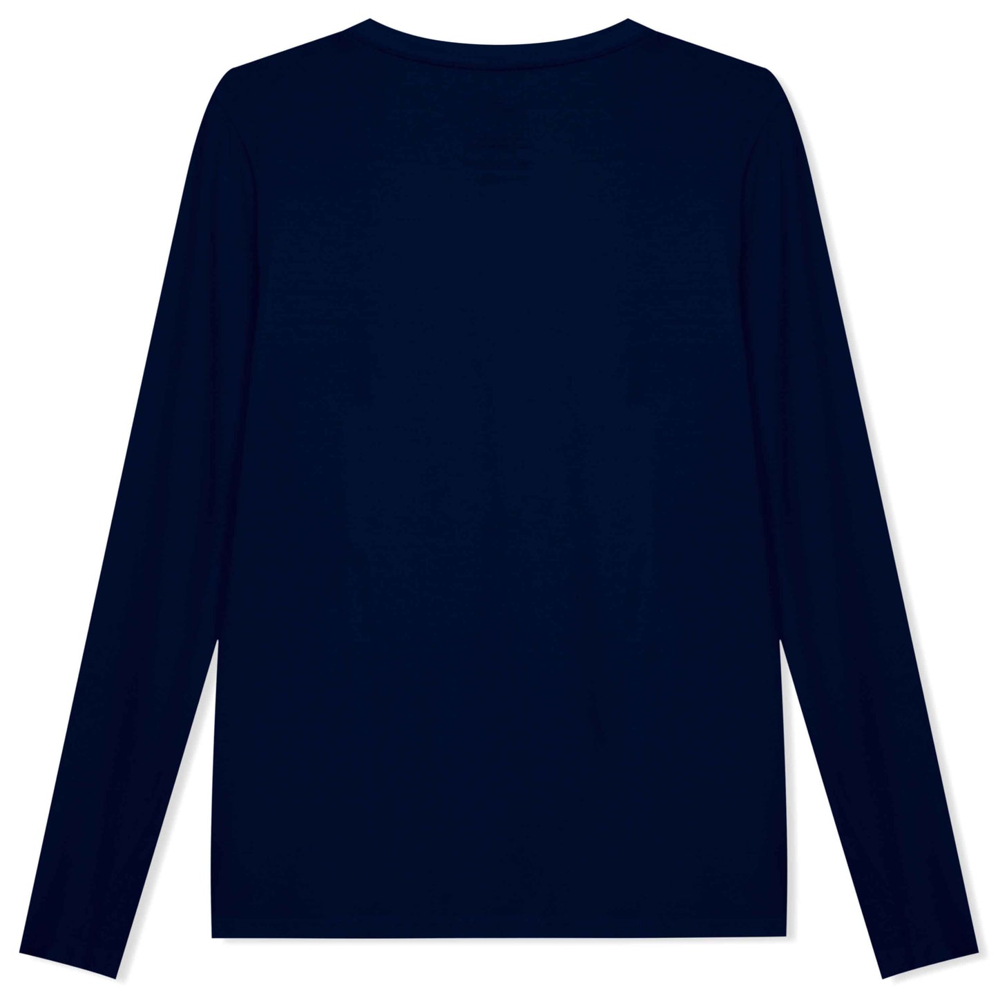 Camiseta Modal Gola U Manga Longa Feminina | Travel Collection - Azul Marinho