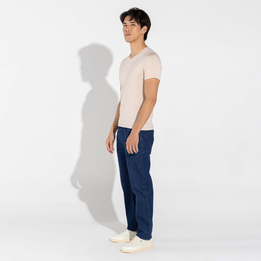 Undershirt Micromodal Masculina - Bege Camel