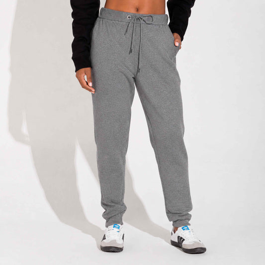 Calça Jogger Moletom Flanelado - Mescla Escuro