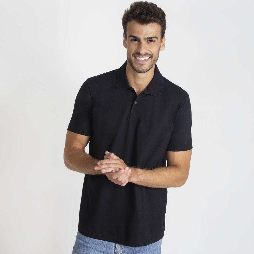 Camisa Polo Masculina - Preto