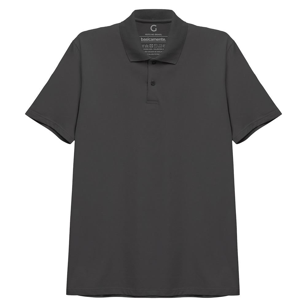Camisa Polo Masculina - Cinza Ardósia