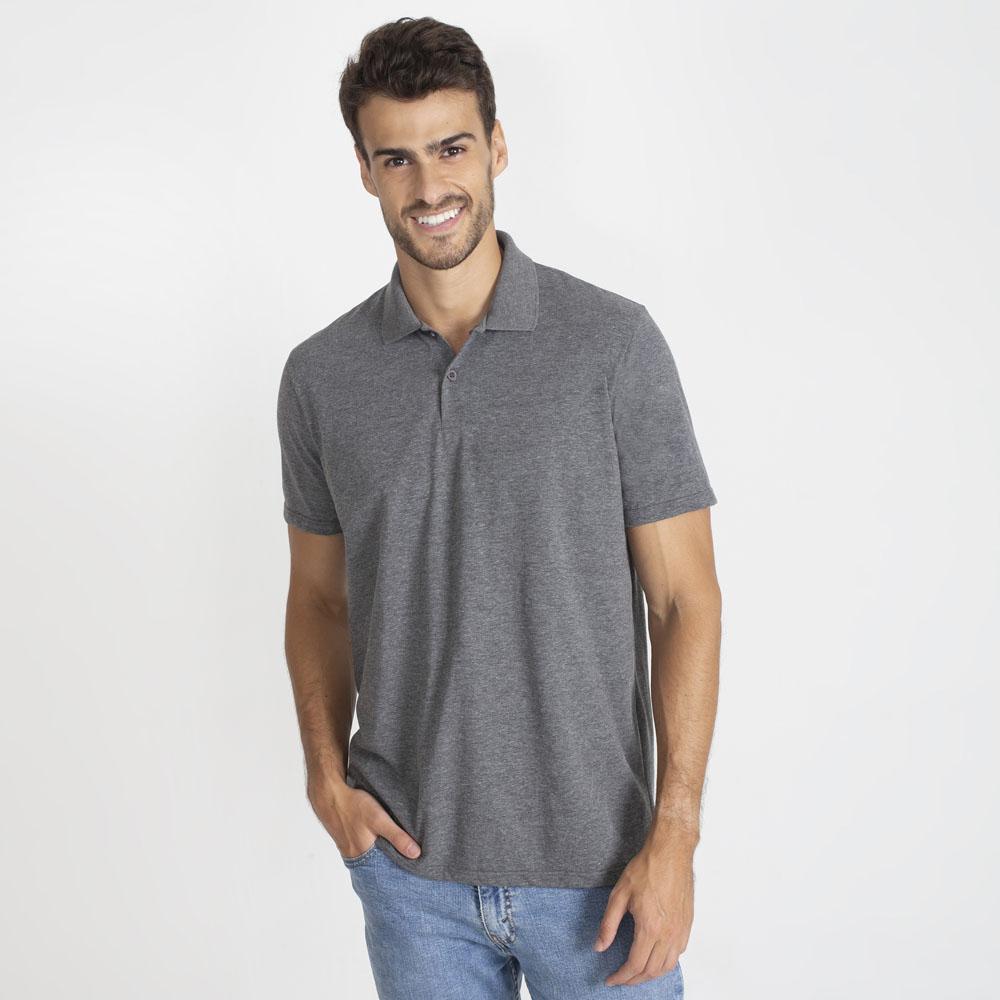 Camisa Polo Masculina - Mescla Escuro