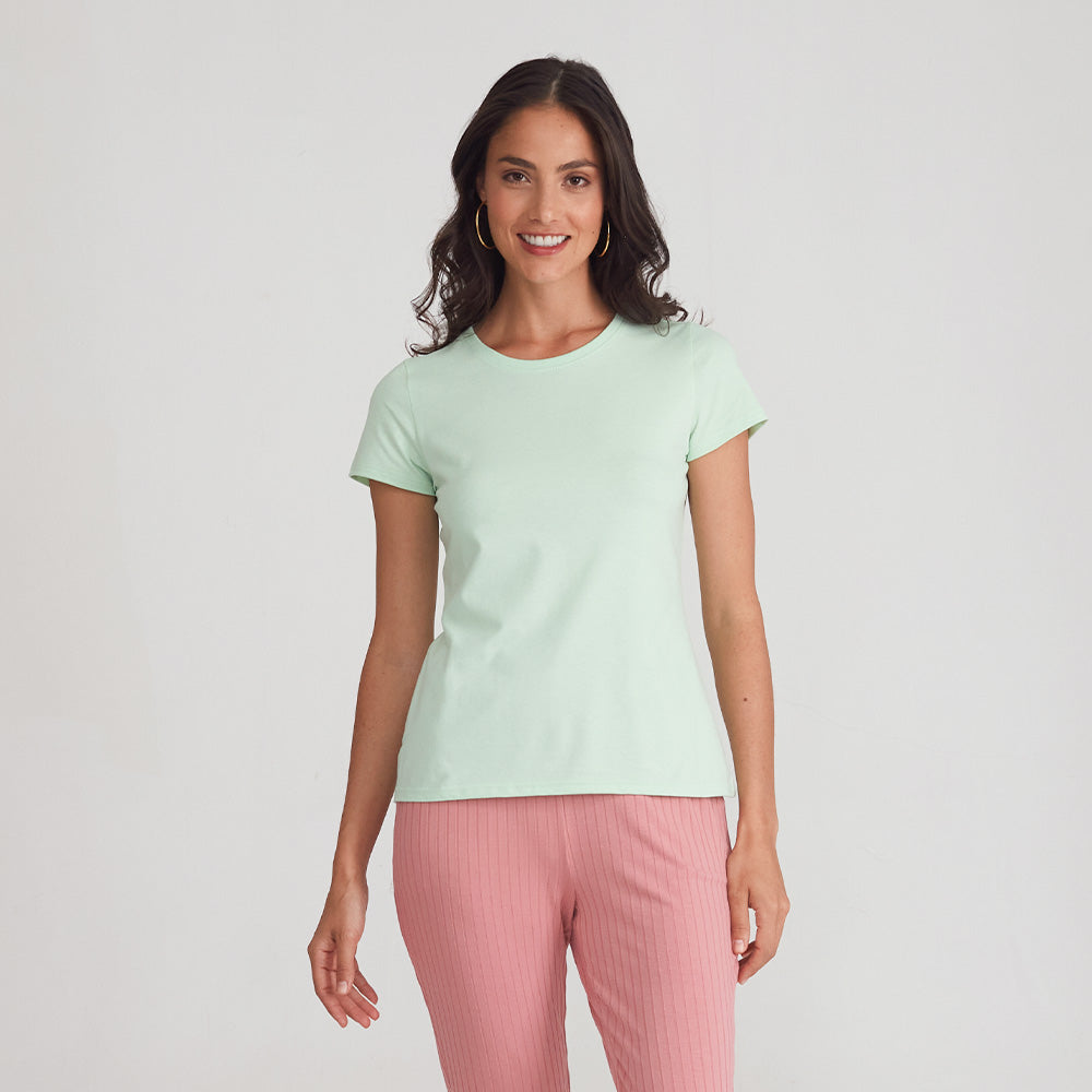 Camiseta Slim Feminina - Verde Menta