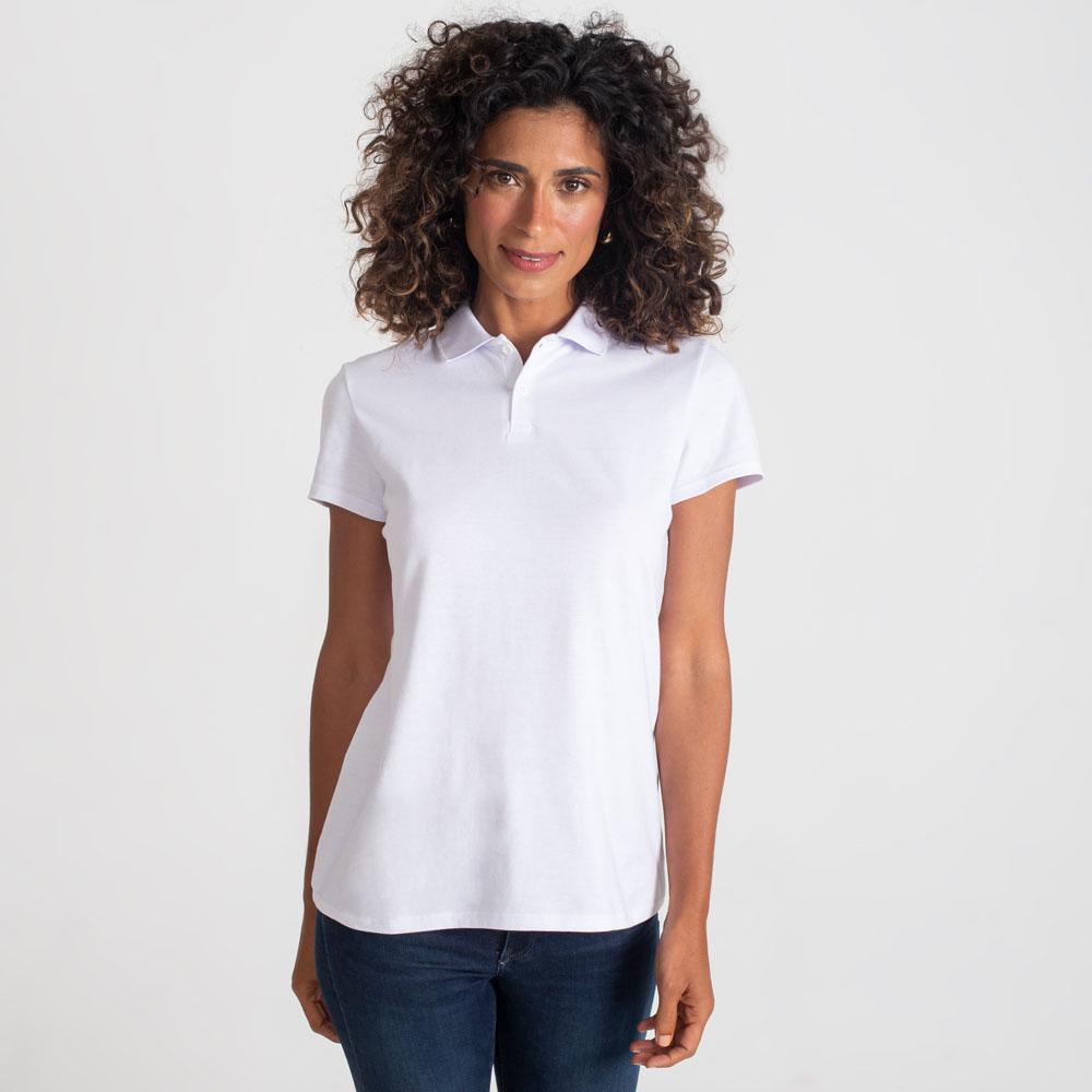Camisa Polo Feminina - Branco
