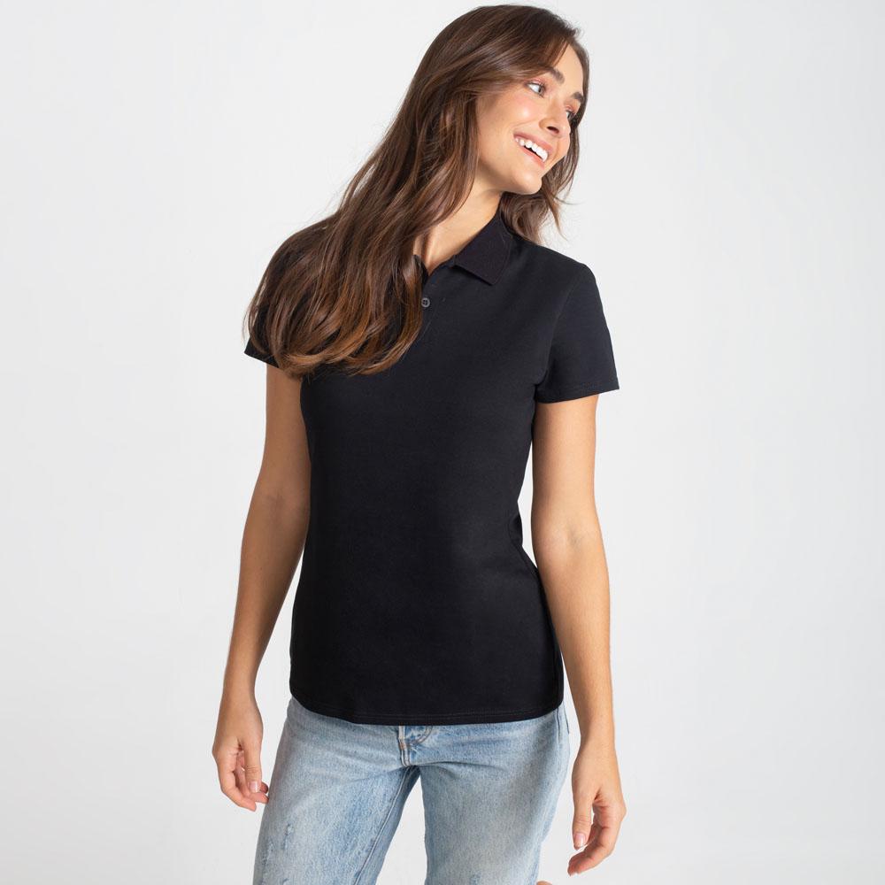 Camisa Polo Feminina - Preto