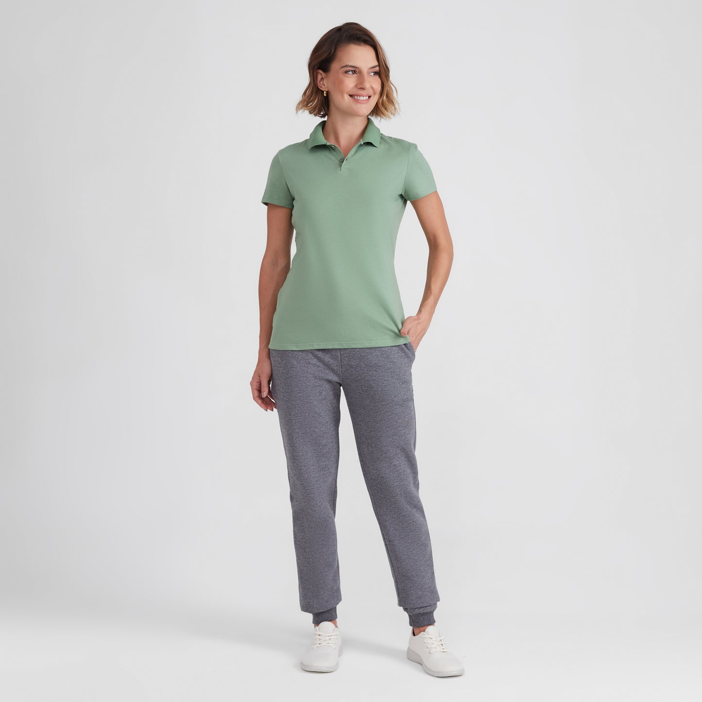 Camisa Polo Feminina - Verde Jade