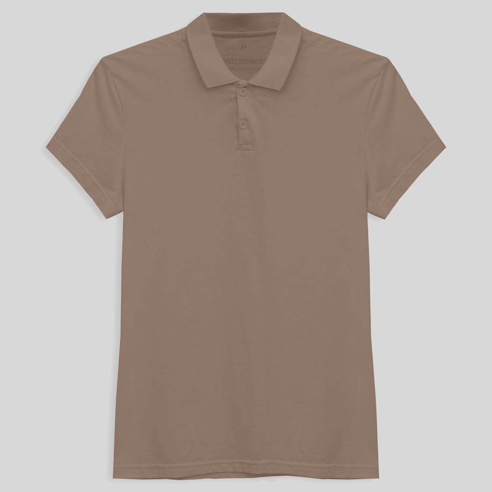 Camisa Polo Feminina - Bege Claro