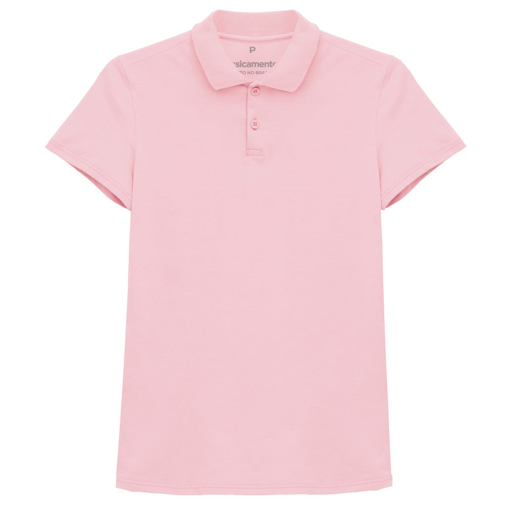 Camisa Polo Feminina - Rosa Orquídea