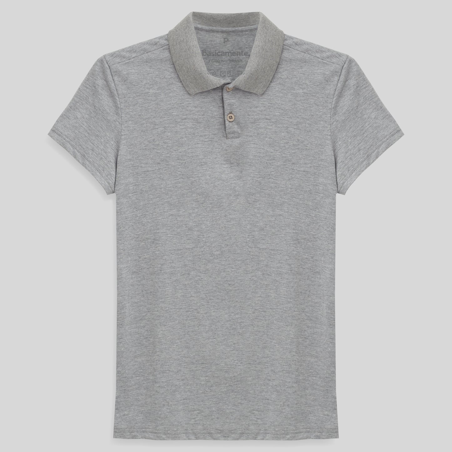 Camisa Polo Feminina - Mescla Claro