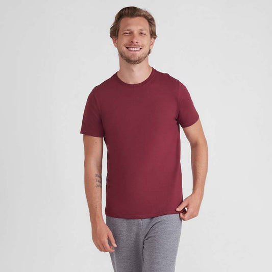 Camiseta Básica Masculina - Vermelho Vinho