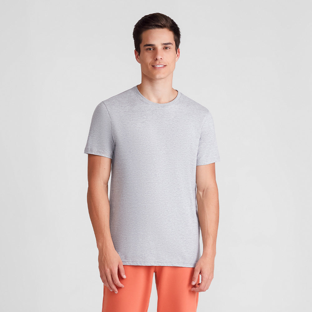 Camiseta Básica Masculina - Mescla Claro