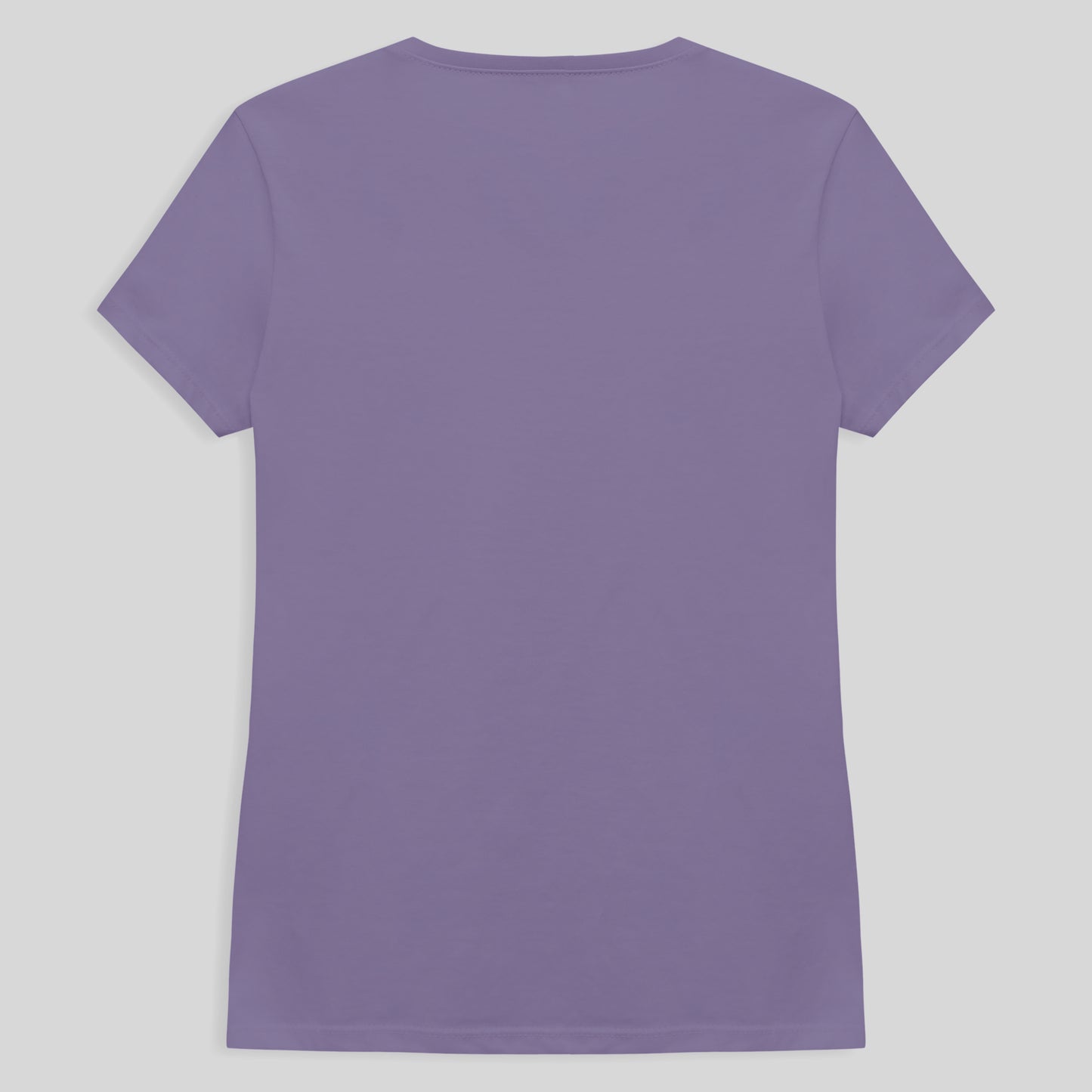 Camiseta Slim Gola V Feminina - Lilás