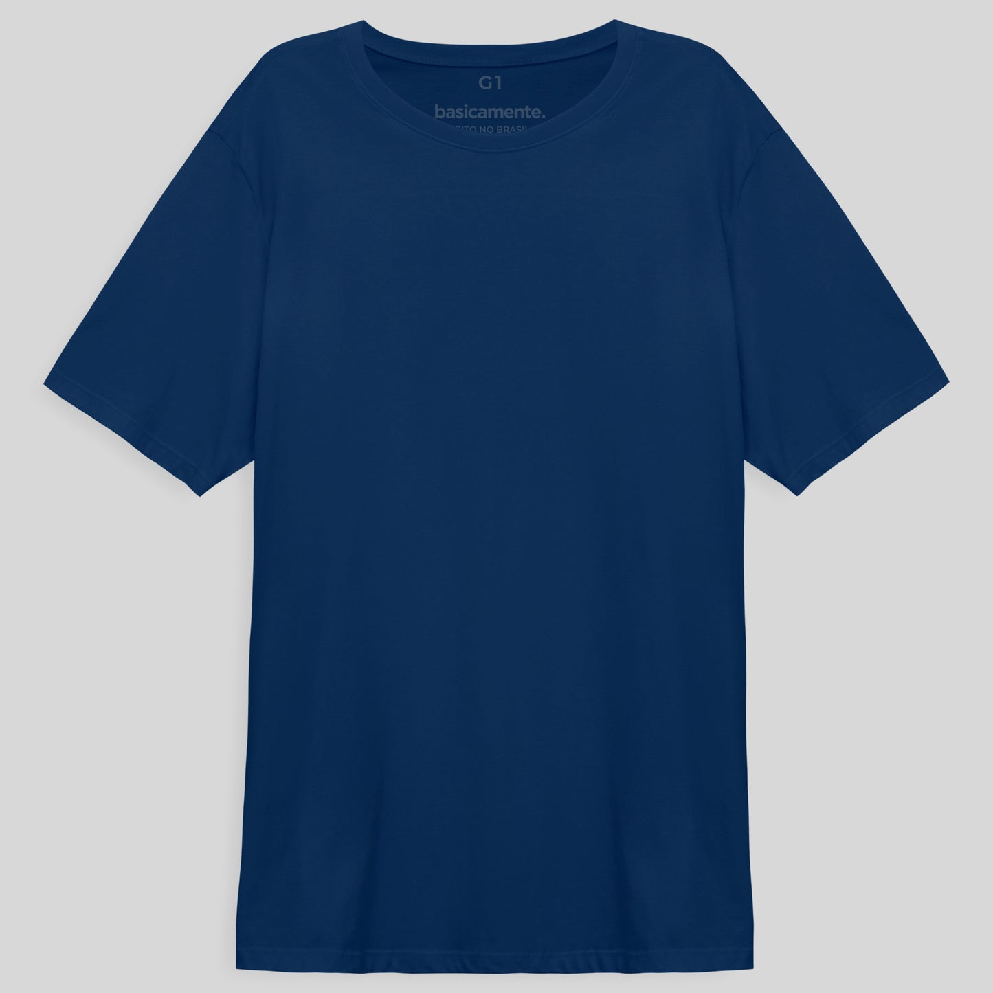 Camiseta Básica Plus Masculina - Azul Bic