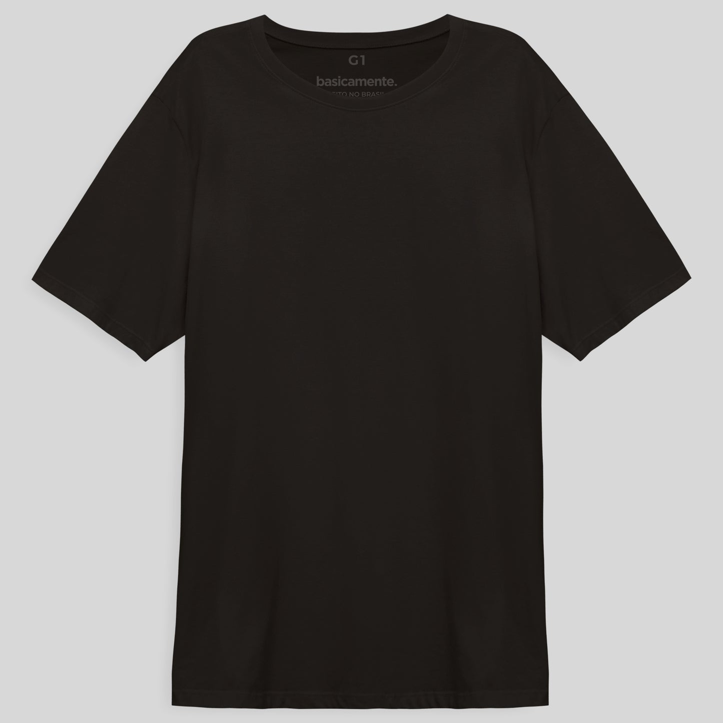 Camiseta Básica Plus Masculina - Marrom